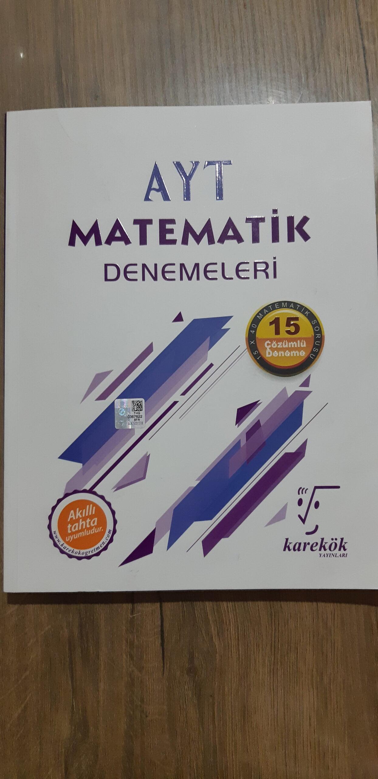 AYT Matematik Denemesi Karekök Yayınları